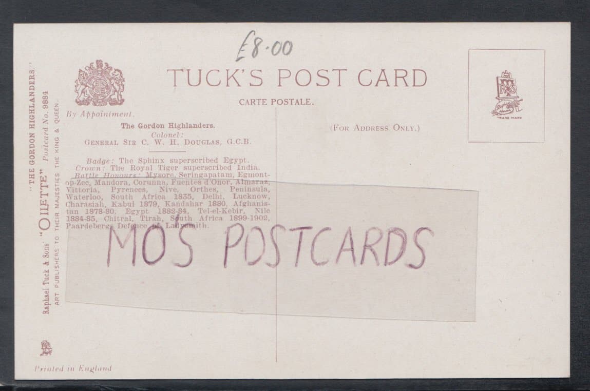 Military Postcard - The Gordon Highlanders After The Review - Artist Harry Payne - Mo’s Postcards