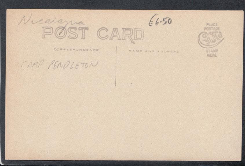 Nicaragua Postcard - Military - Camp Pendleton - Mo’s Postcards