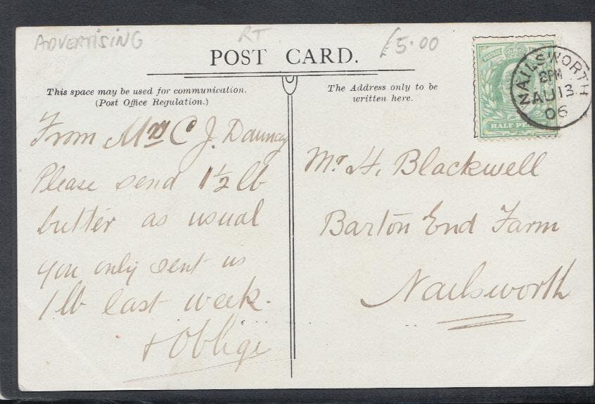 Advertising Postcard - Wood Milne Rubber Heels - Wood-Milne Shoeshines, 1906 - Mo’s Postcards