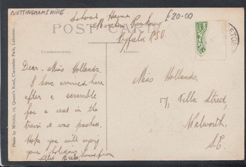 Nottinghamshire Postcard - Pool House, Canons Ashby - Mo’s Postcards