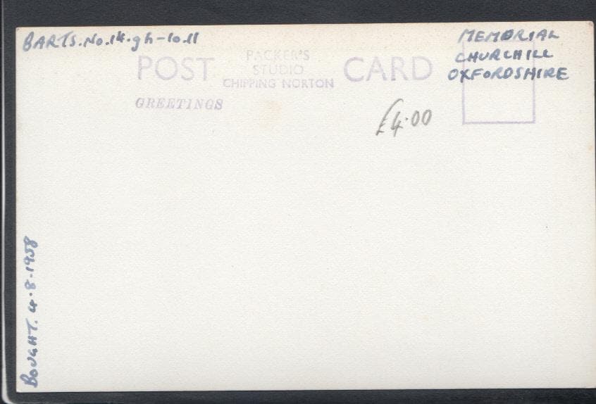 Oxfordshire Postcard - Memorial, Churchill Village - Mo’s Postcards