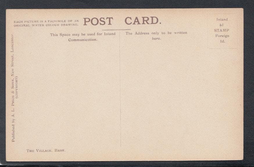 Lancashire Postcard - The Village, Bare - Mo’s Postcards