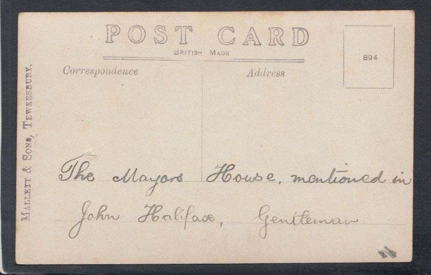 Gloucestershire Postcard - The Mayors House, Now Tudor Hotel, Tewkesbury - Mo’s Postcards