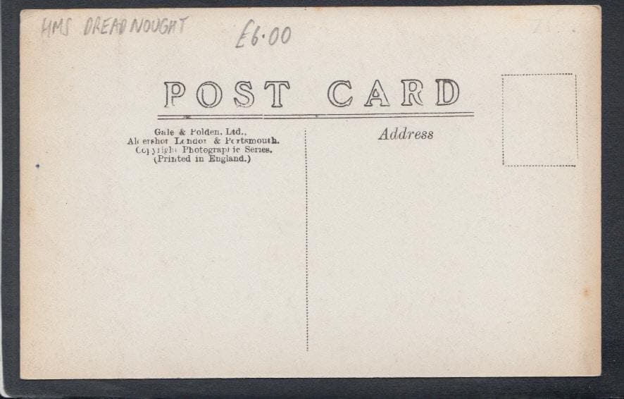 Military Postcard - Navy - H.M.S. Dreadnought - Mo’s Postcards
