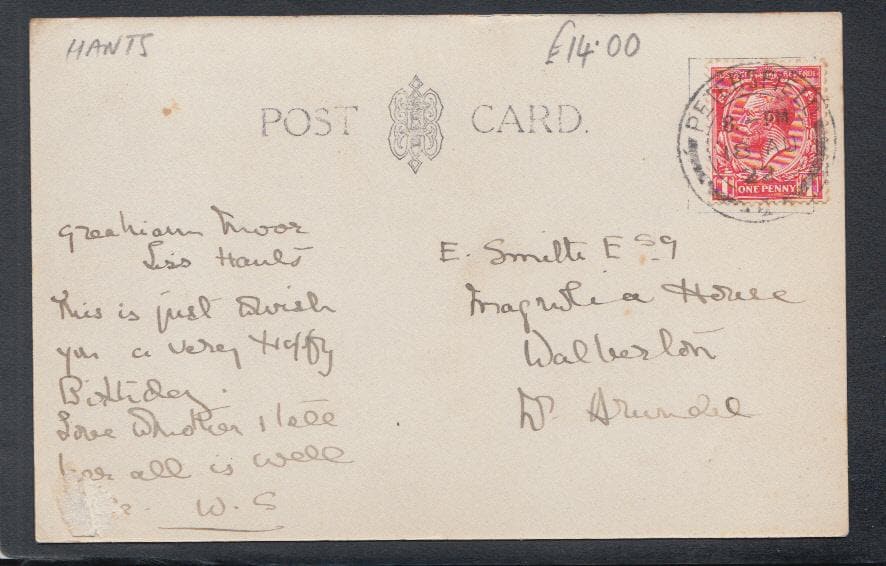 Hampshire Postcard - St Mary's Road, Liss, 1922 - Mo’s Postcards
