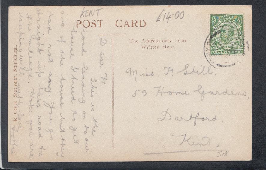 Kent Postcard - Marden Road, Staplehurst - Mo’s Postcards