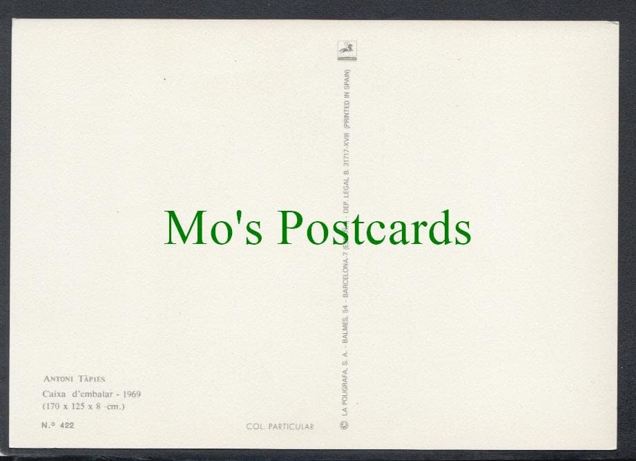 Art Postcard - Antoni Tapies, Caixa d'embalar