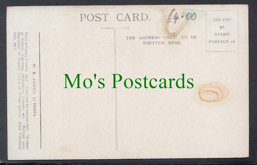 Religion Postcard - W.R.James of India