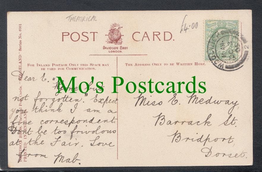 Actor Postcard - Mr Harry Brodribb Irving
