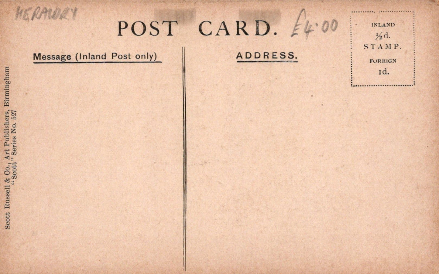 Heraldic Postcard - The Coat of Arms of Merionethshire - Mo’s Postcards