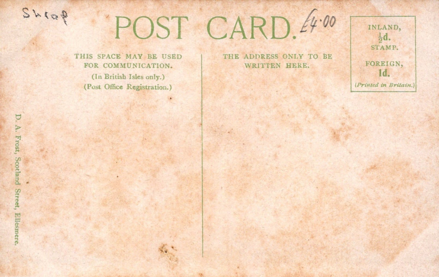 Shropshire Postcard - The Town Hall & Square, Ellesmere - Mo’s Postcards