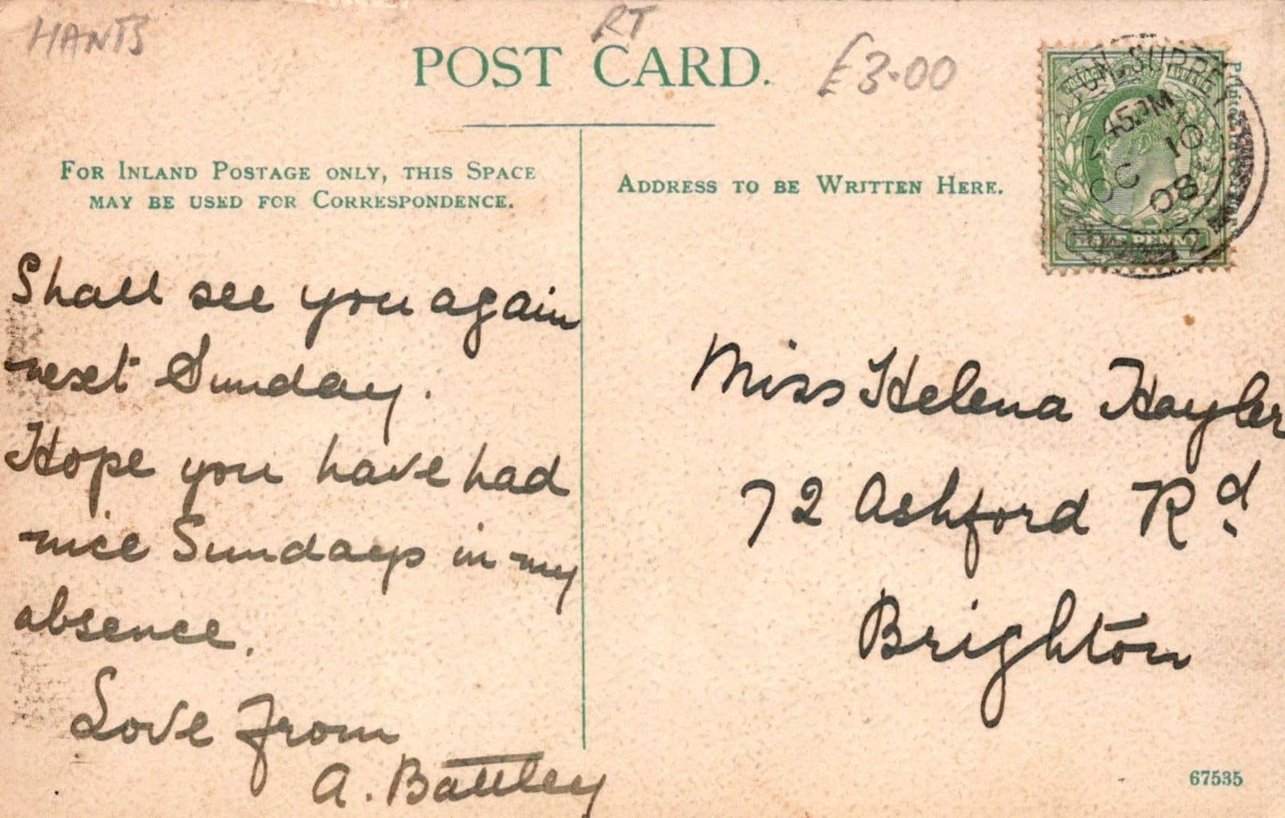 Hampshire Postcard - The Westgate, Winchester, 1908 - Mo’s Postcards