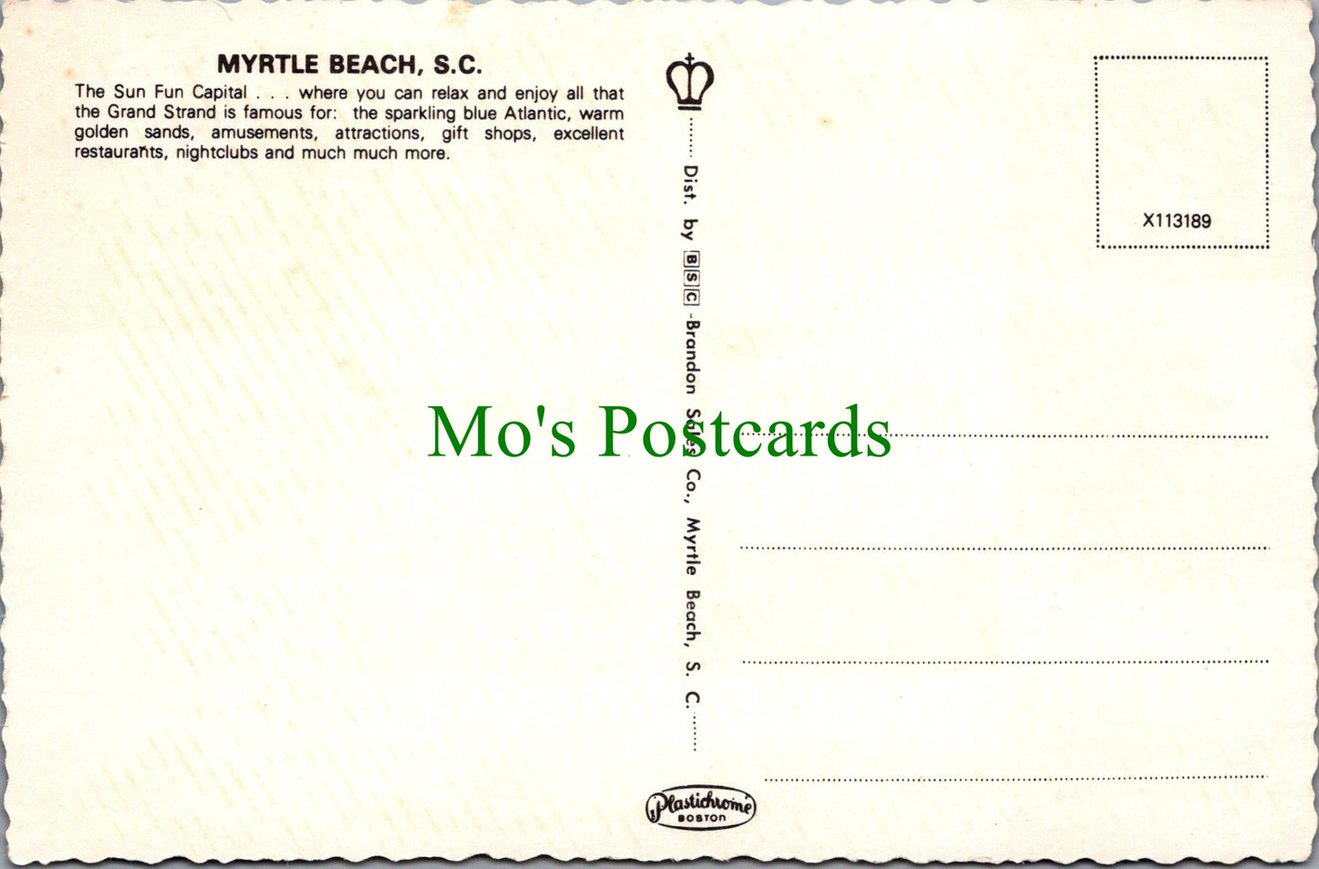 Greetings From Myrtle Beach, South Carolina