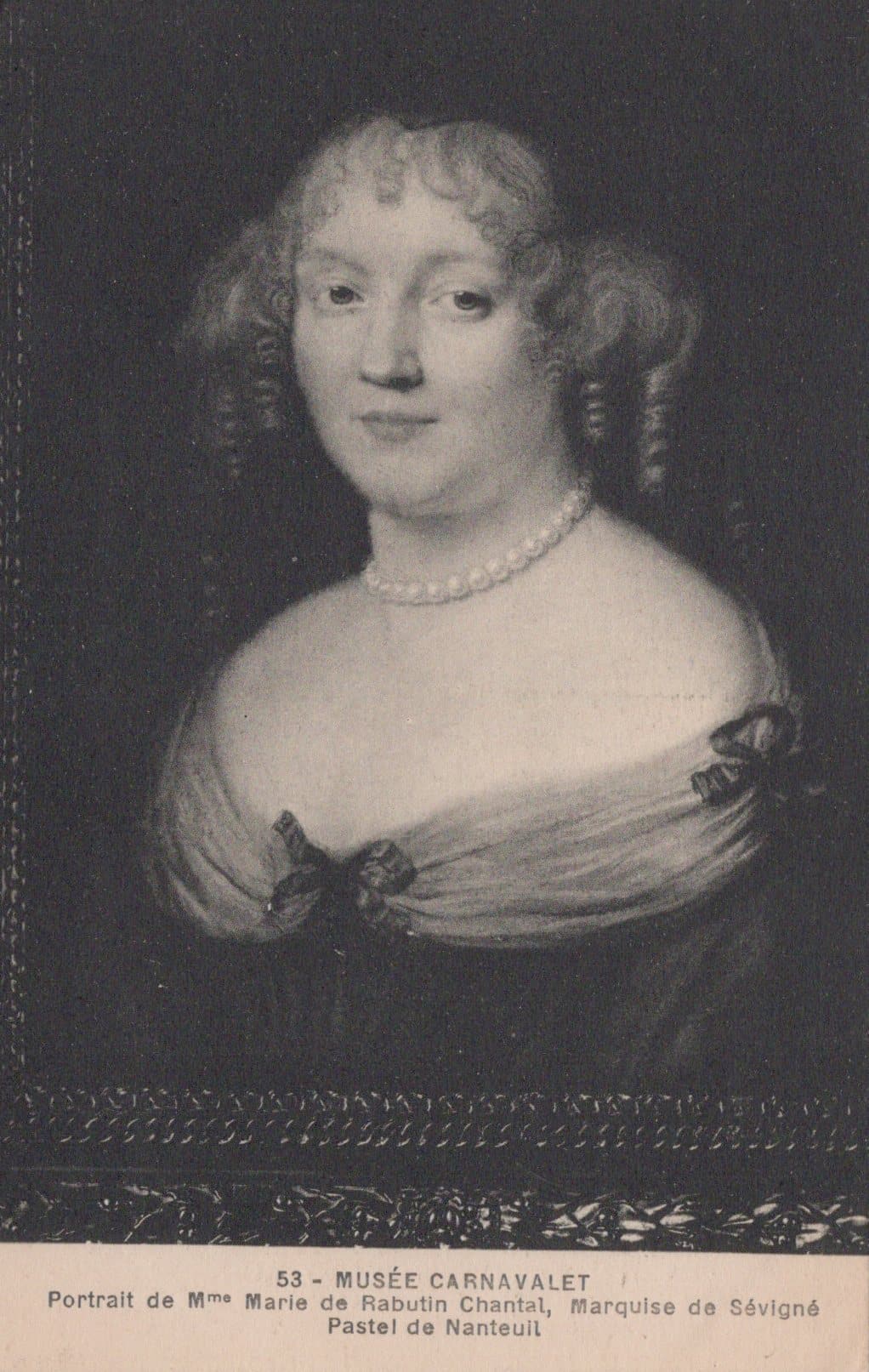 Art Postcard - Musee Carnavalet - Portrait De Mme Marie De Rabutin Chantal - Mo’s Postcards