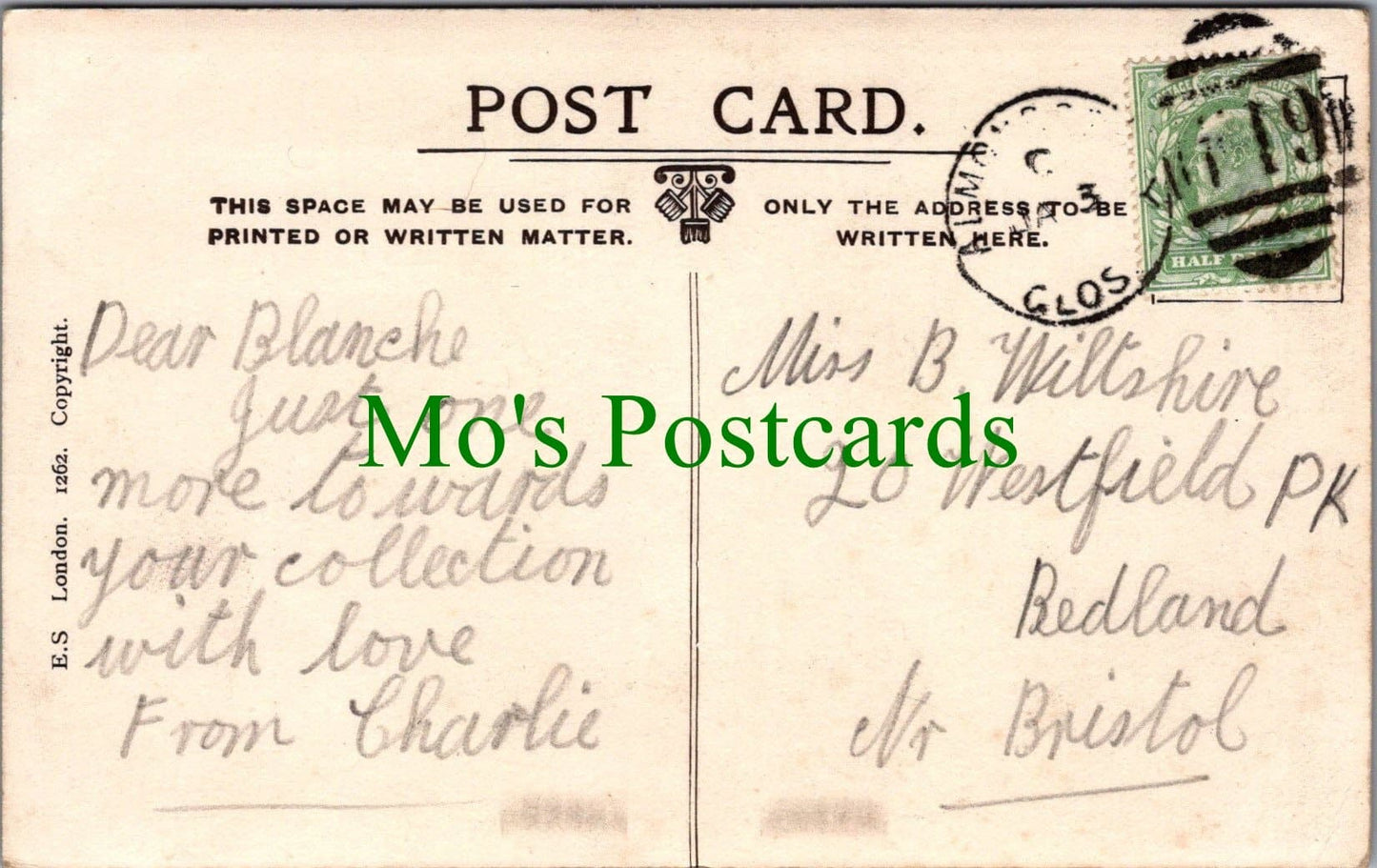 Actress Postcard - Miss Lily Hanbury