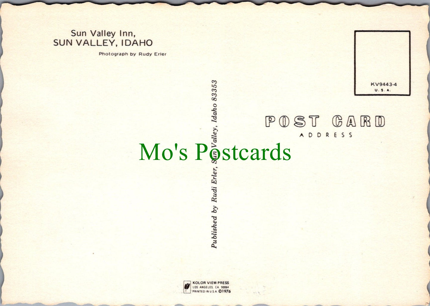 America Postcard - Sun Valley Inn, Sun Valley, Idaho SW6289