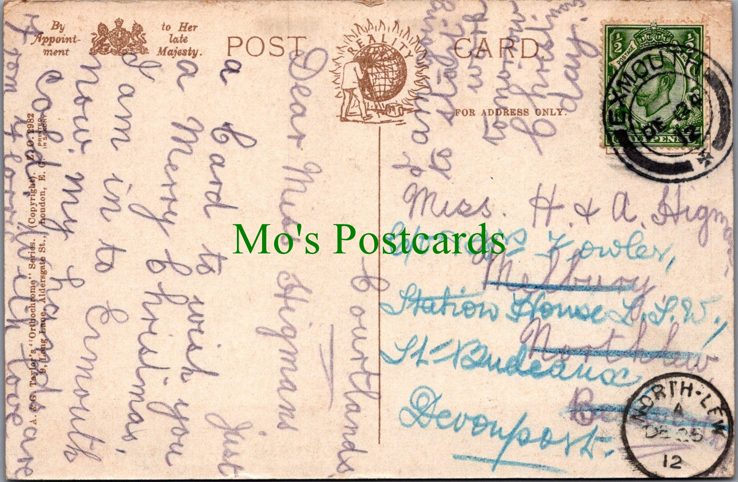 Greetings Postcard - A Hearty Christmas Wish