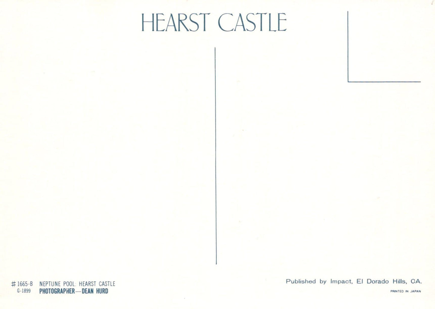 America Postcard - Neptune Pool, Hearst Castle, San Simeon, California - Mo’s Postcards