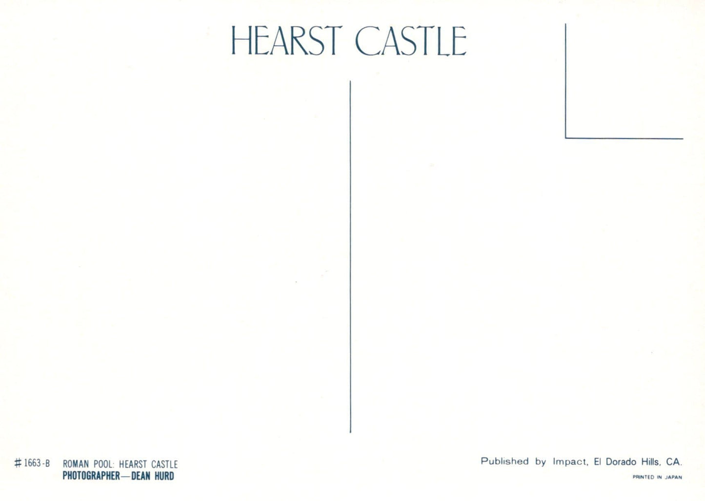 America Postcard - Roman Pool, Hearst Castle, San Simeon, California - Mo’s Postcards