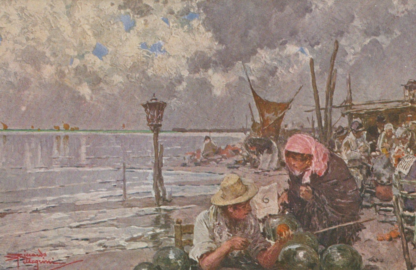 Art Postcard - R.Pellegini - Spiaggia - Playa - Plage - Strand - Seashore - Mo’s Postcards