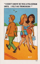 Load image into Gallery viewer, Comic Postcard - Risque / Policeman / Truncheon / Women - SW3526