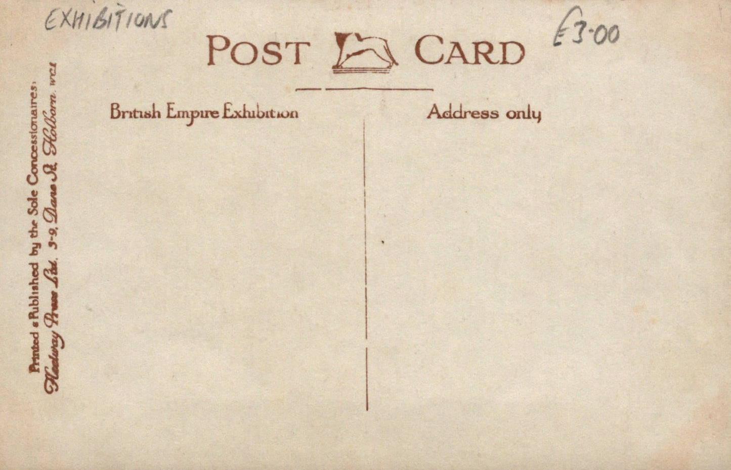 Exhibition Postcard - The British Empire Exhibition - Onward Christian Soldiers - Mo’s Postcards