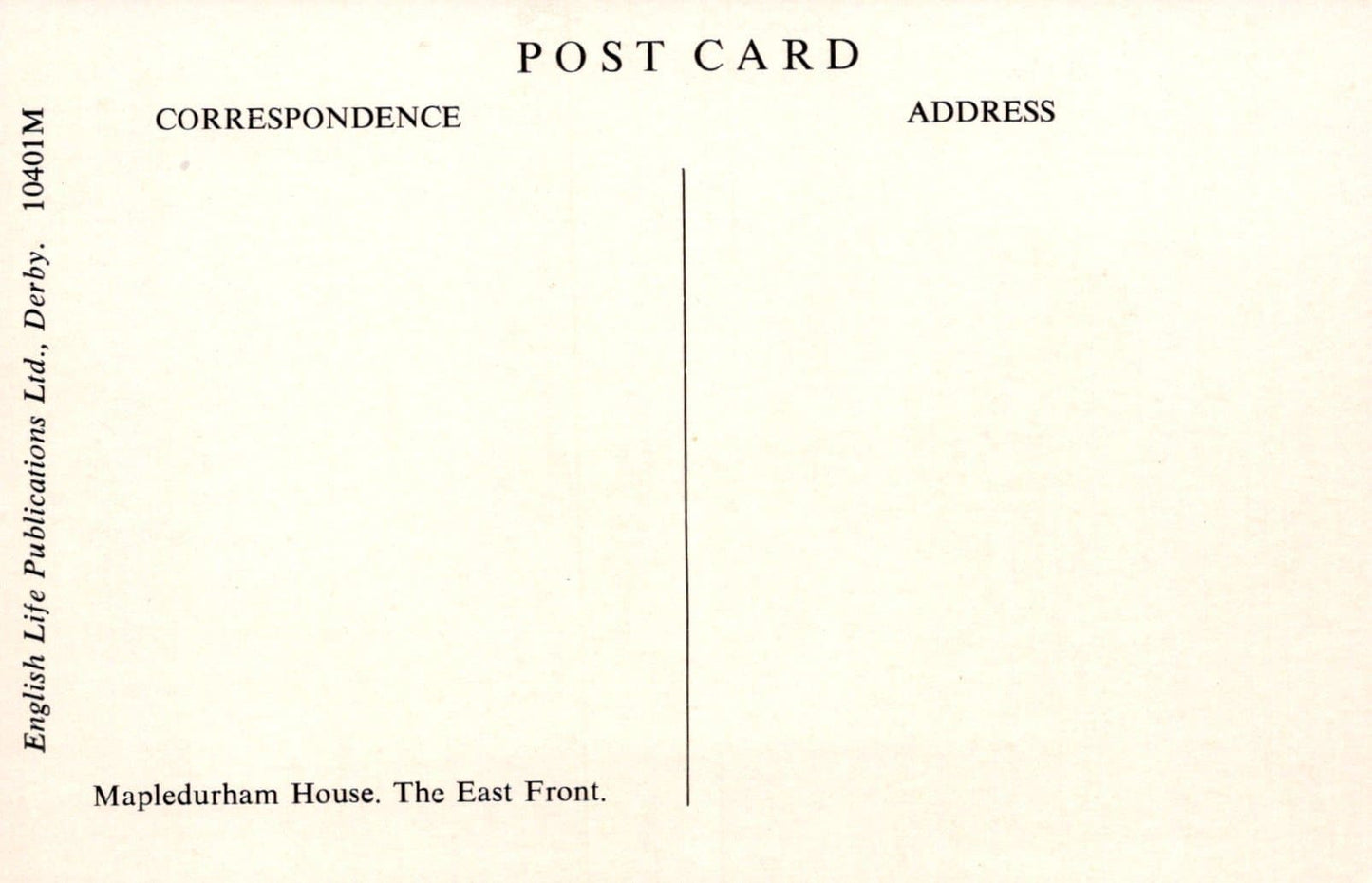 Oxfordshire Postcard - Mapledurham House - The East Front - Mo’s Postcards