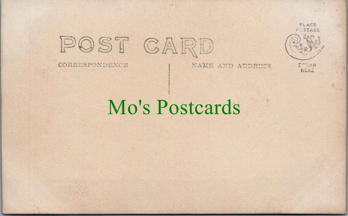 Occupations Postcard - Interior of Barbers Shop
