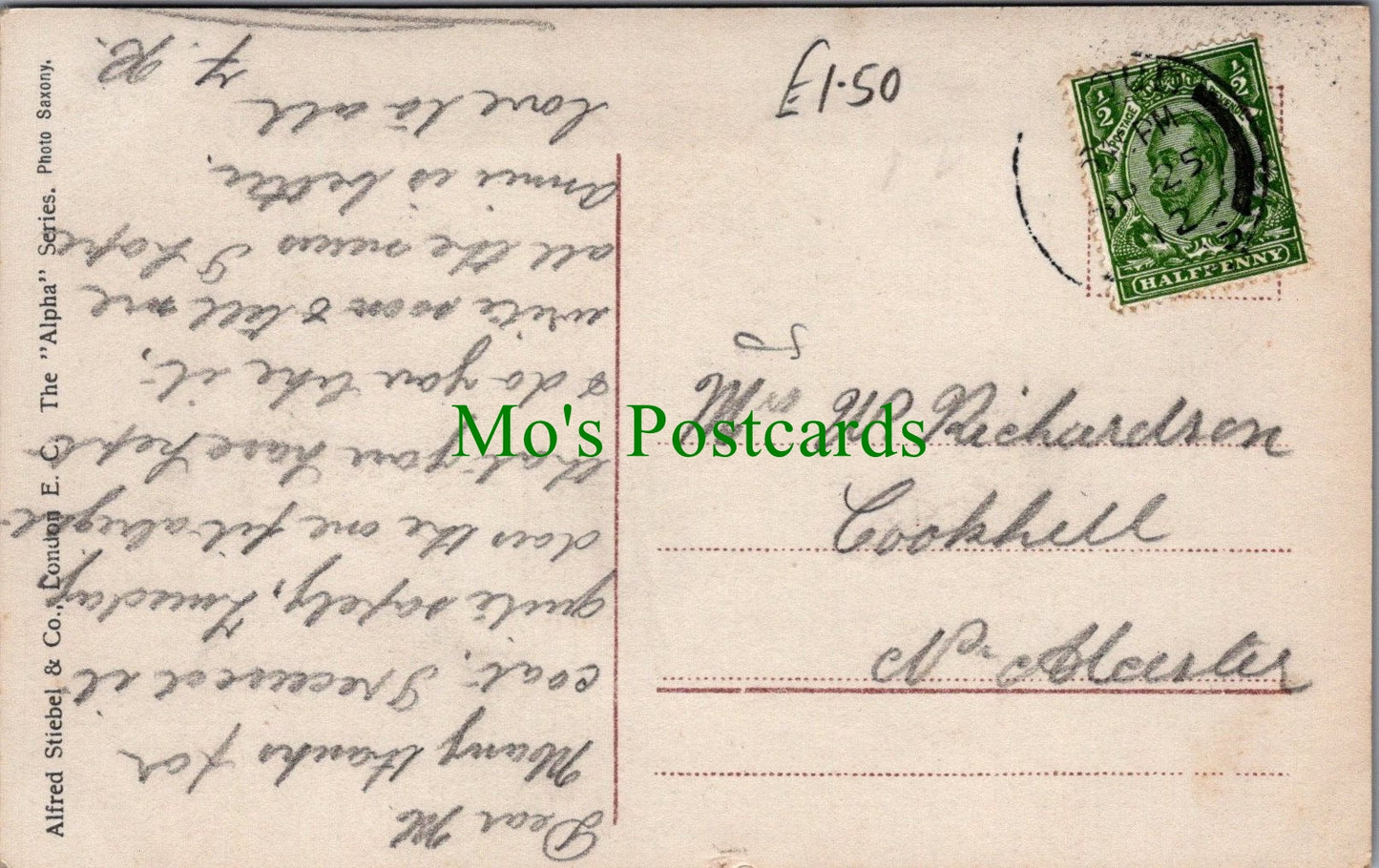 Children Postcard - Young Girl Holding Roses