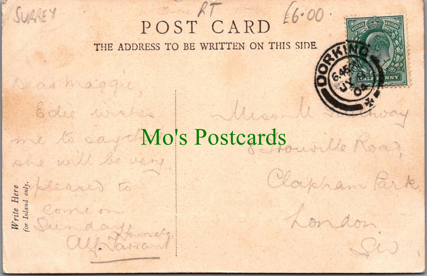 Surrey Postcard - High Street, Dorking