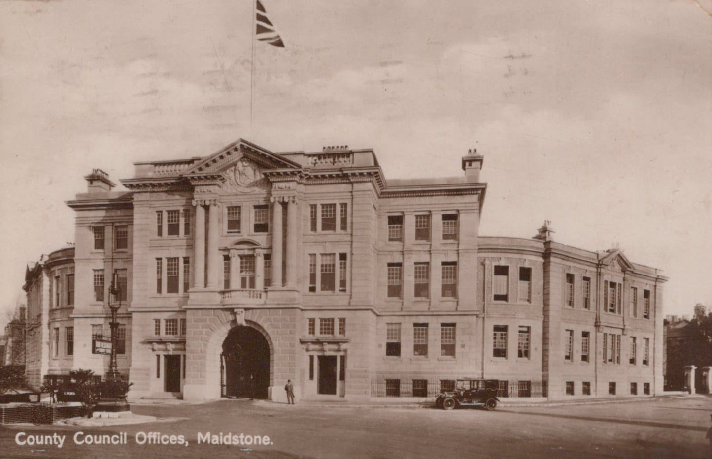 Kent Postcard - County Council Offices, Maidstone, 1943 - Mo’s Postcards