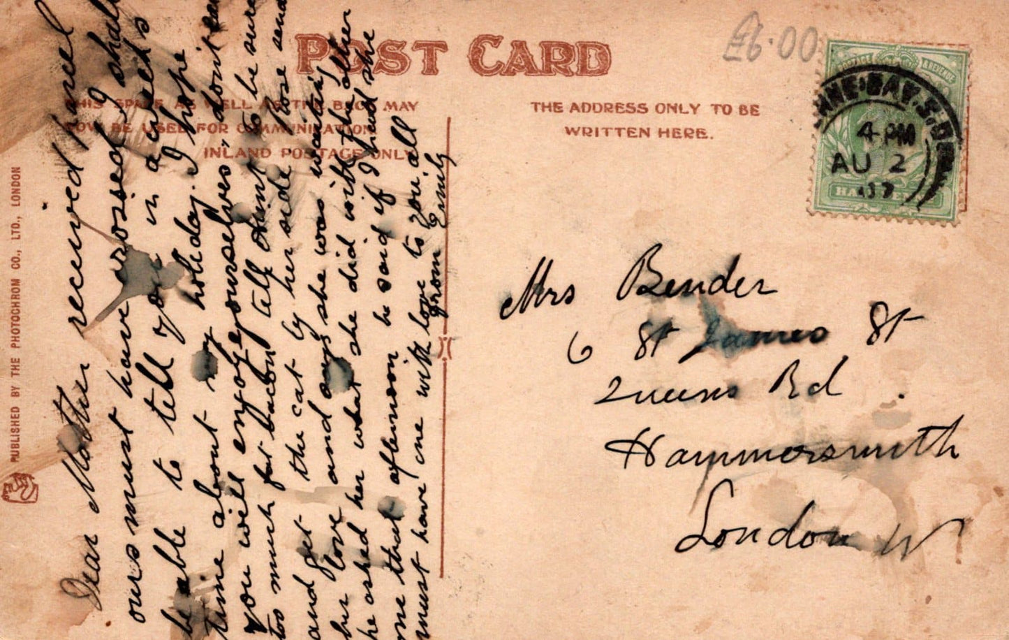 Kent Postcard - Caloot Hill Near Sturry and Canterbury, 1907 - Mo’s Postcards