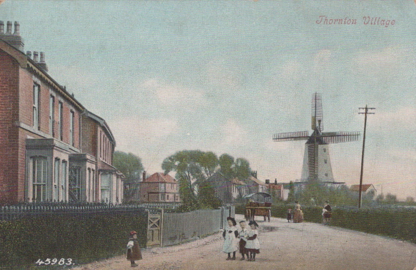 Yorkshire Postcard - Thornton Village and Windmill - Mo’s Postcards