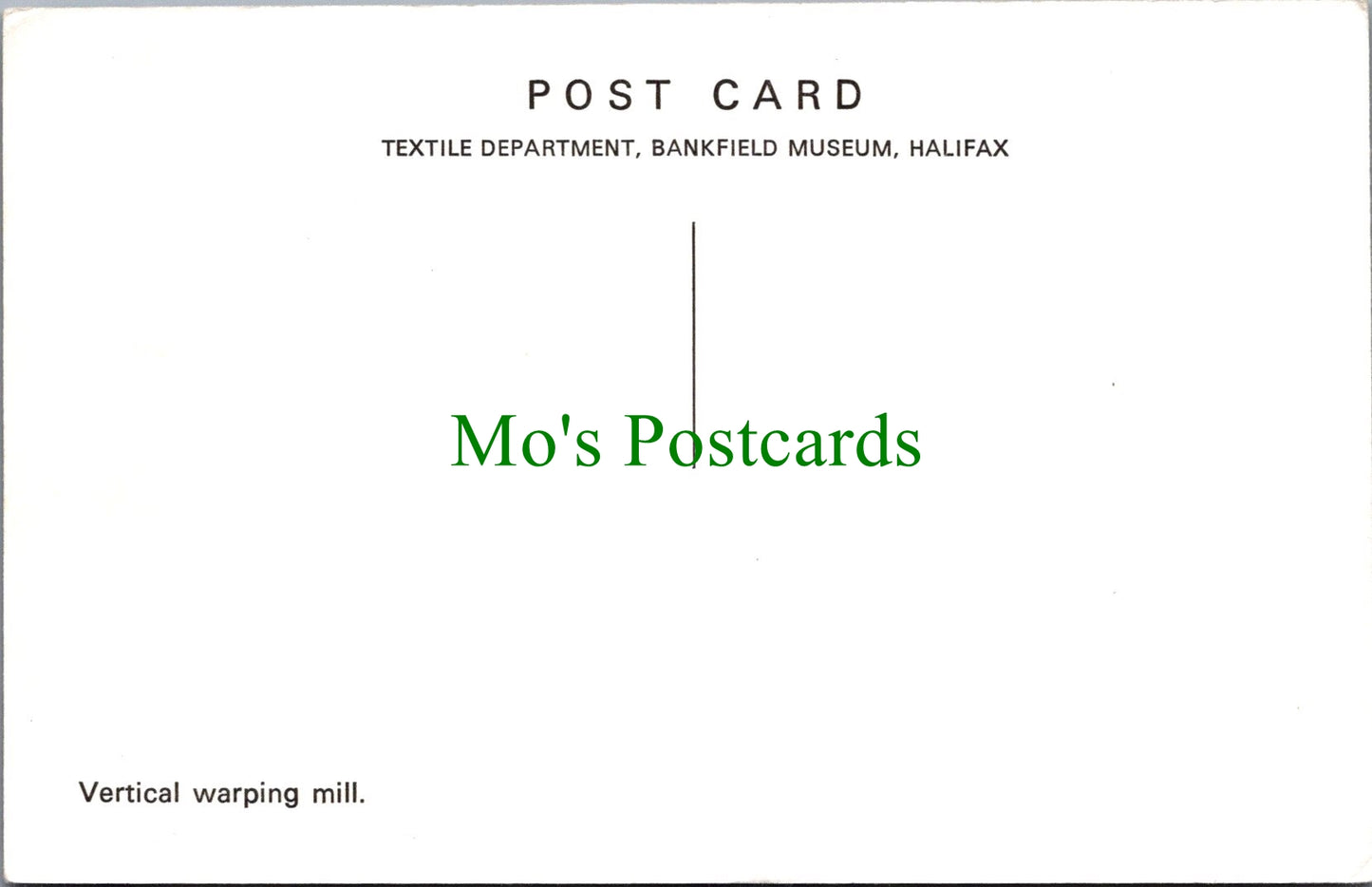 Industry Postcard - Vertical Warping Mill