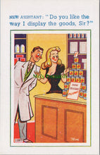 Load image into Gallery viewer, Comic Postcard - Risque / Shop Assistant