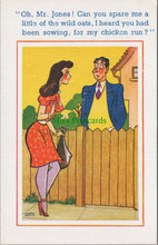 Load image into Gallery viewer, Comic Postcard - Risque / Wild Oats / Neighbour