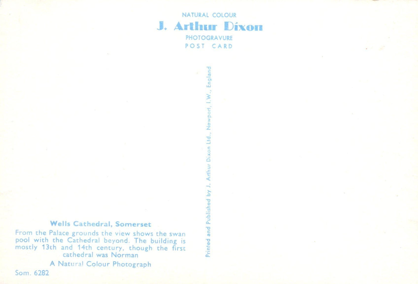 Somerset Postcard - Wells Cathedral - Mo’s Postcards