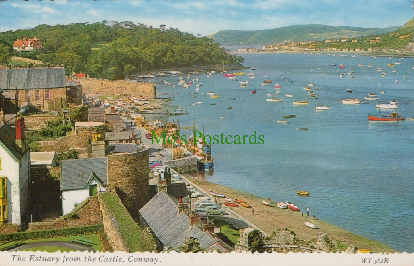 Wales Postcard - The Estuary From The Castle, Conway, 1980 - Mo’s Postcards