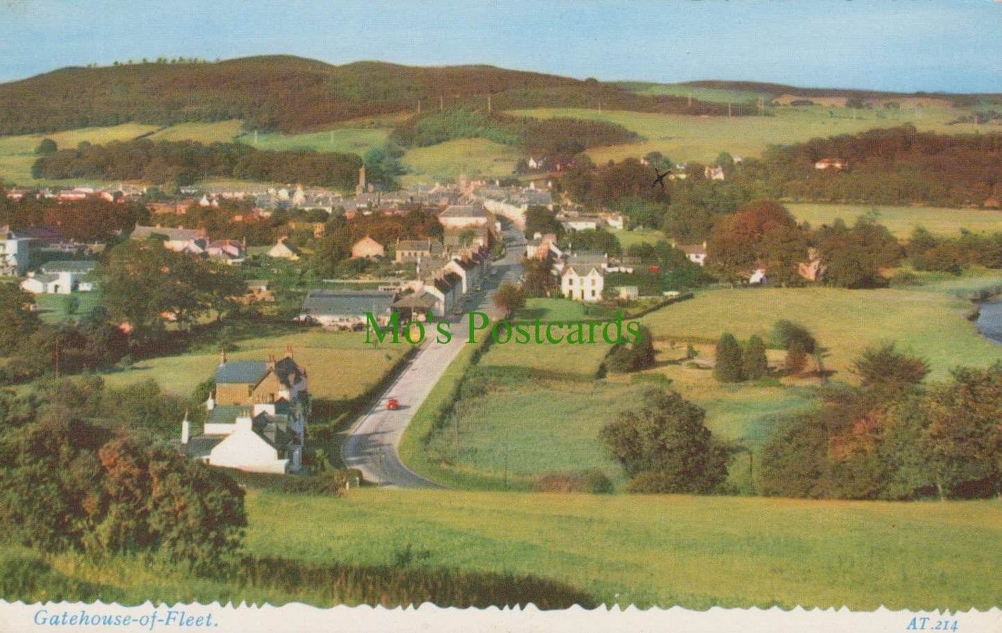 Scotland Postcard - View of Gatehouse-of-Fleet - Mo’s Postcards