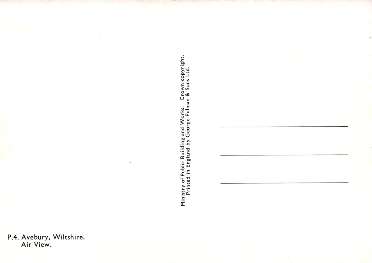 Wiltshire Postcard - Aerial View of Avebury - Mo’s Postcards