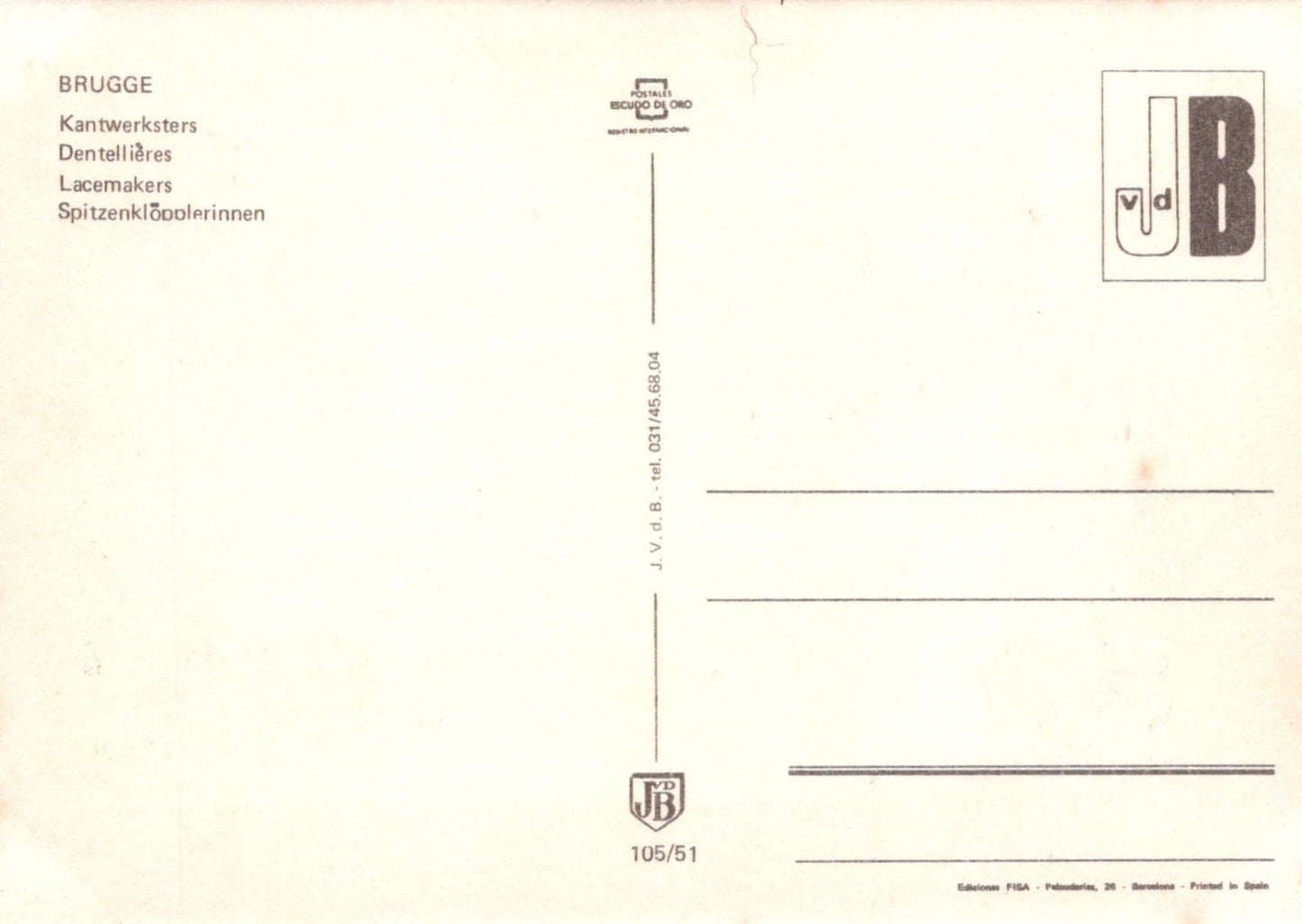Belgium Postcard - Bruges - Lacemakers - Mo’s Postcards
