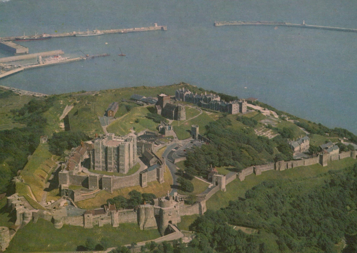 Kent Postcard - Aerial View of Dover Castle - Mo’s Postcards
