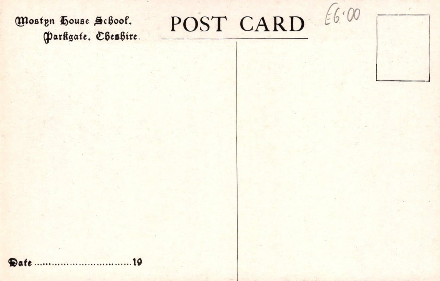 Cheshire Postcard - Mostyn House School, Parkgate - Our Bungalow - Hillside - Mo’s Postcards