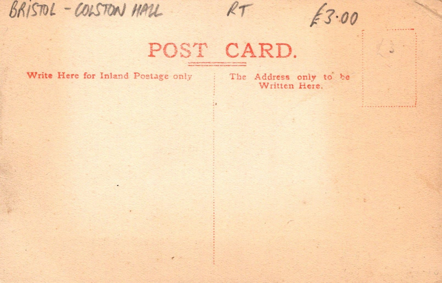 Bristol Postcard - The Interior of Colston Hall - Mo’s Postcards
