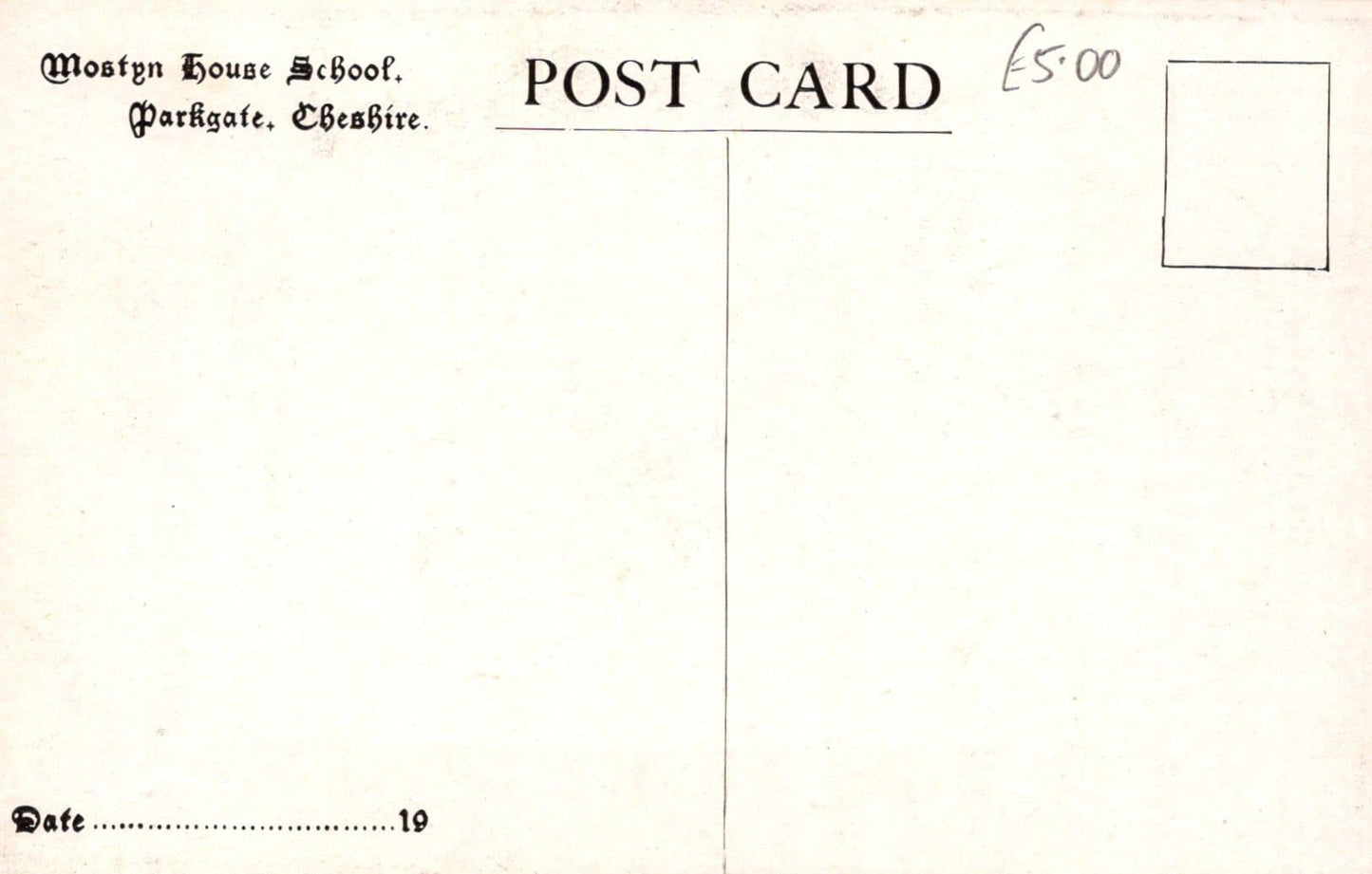 Cheshire Postcard - Mostyn House School, Parkgate - The School, Bungalow, Nantygarth - Mo’s Postcards