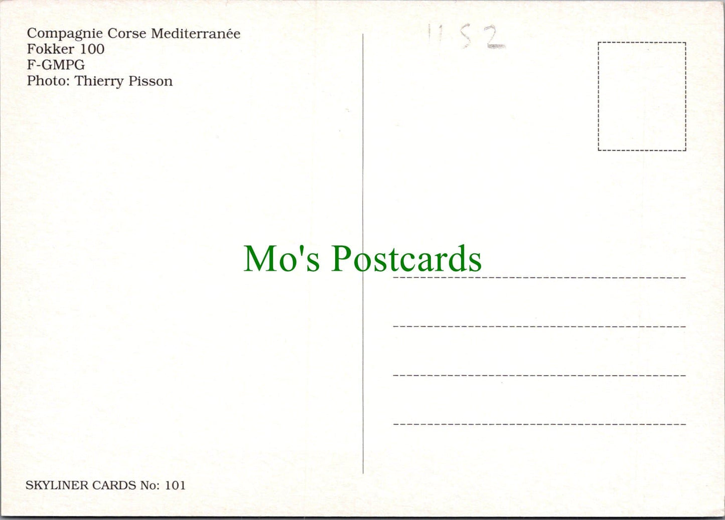 Aviation Postcard - Compagnie Corse Mediterranee