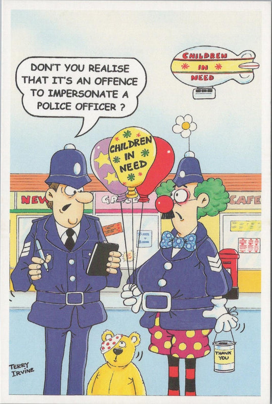 Children Postcard - BBC Children in Need Comic Police Ref.RR17306