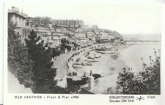 Isle of Wight Postcard - Old Ventnor - The Front & Pier c1905 -  BH540