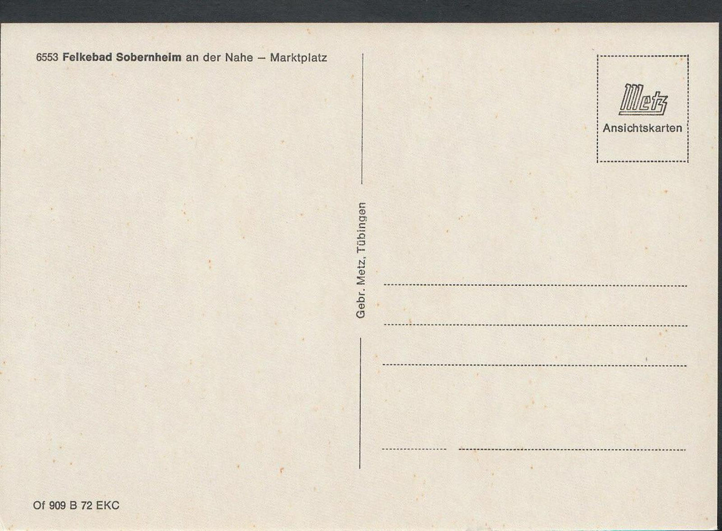 Germany Postcard - Felkebad Sobernheim An Der Nahe - Marktplatz   RR1965