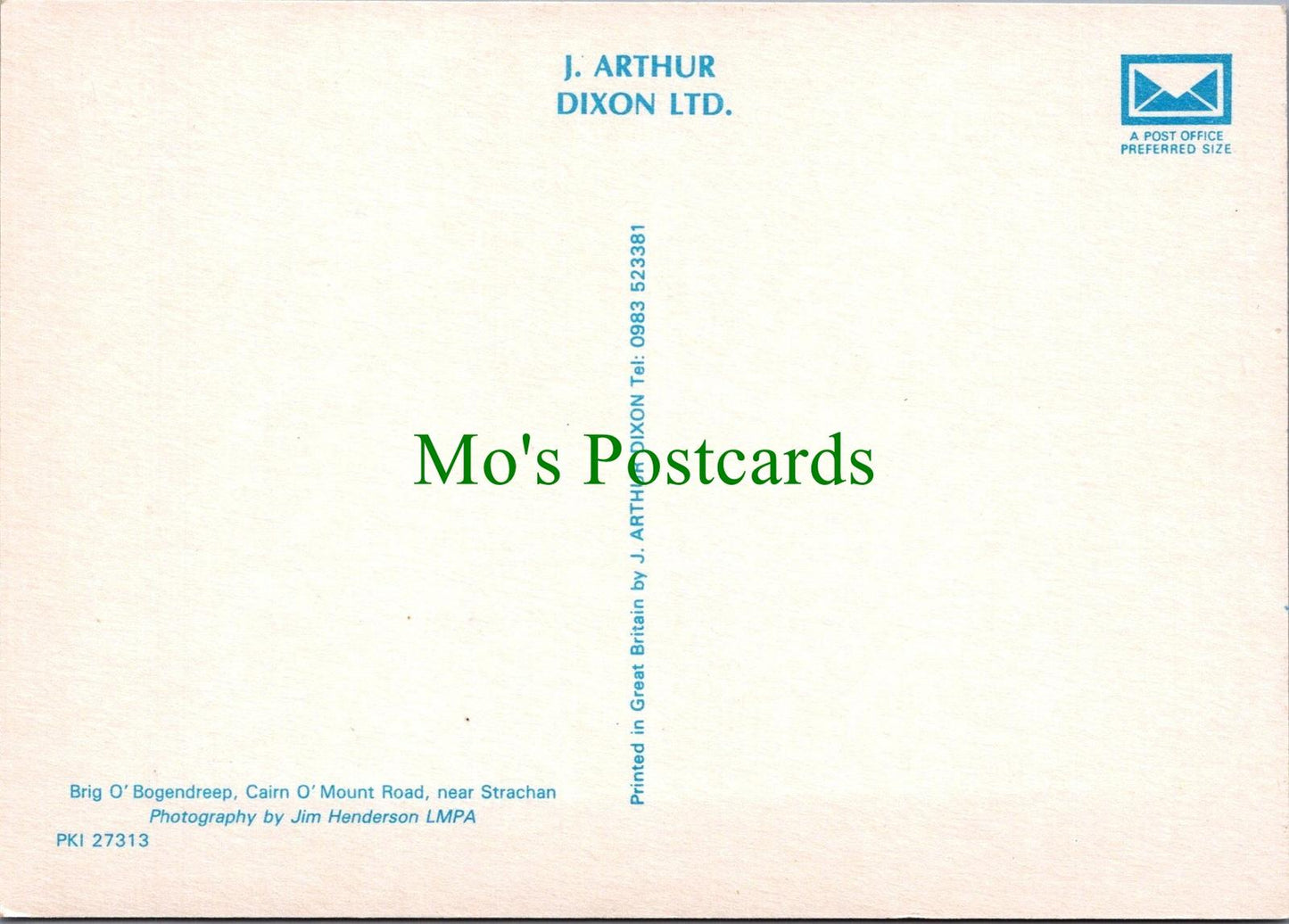 Scotland Postcard - Brig O'Bogendreep, Cairn O'Mount Road, Nr Strachan RRR1326